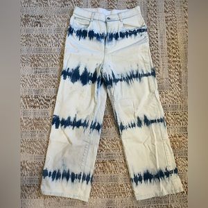 Stella McCartney Striped Tie-Dye High Rise Jeans